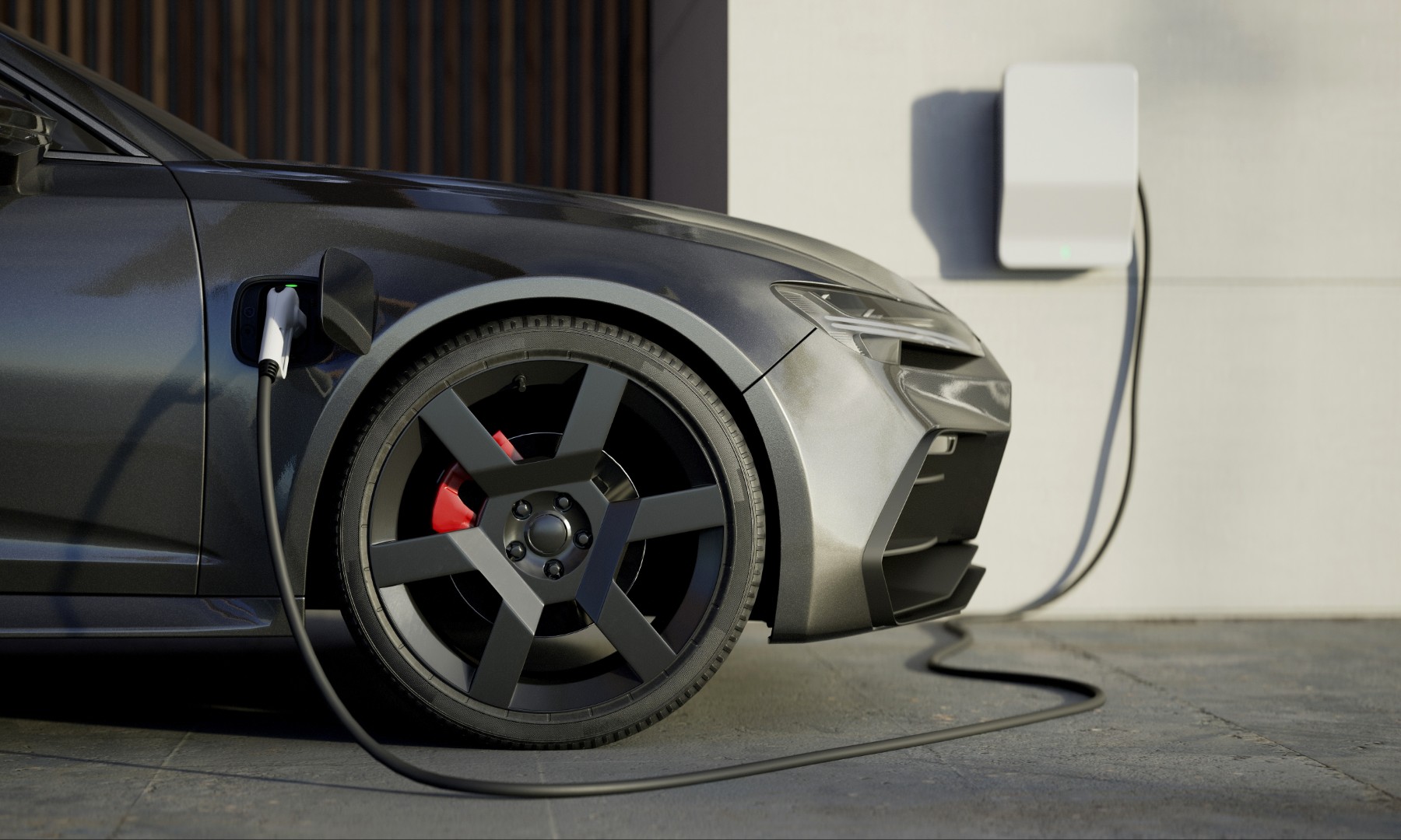 Close,Up,Of,Modern,Generic,Electric,Vehicle,Ev,Hybrid,Car